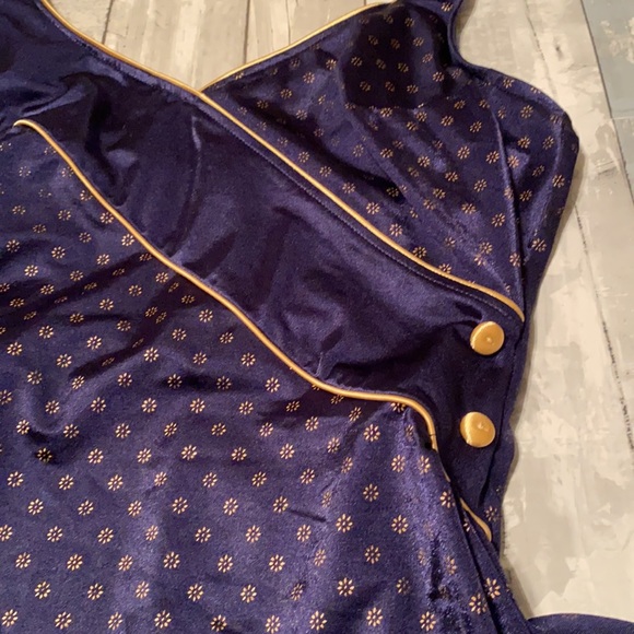 Vintage Longitude Swim Suit Navy/Gold - Picture 3 of 6